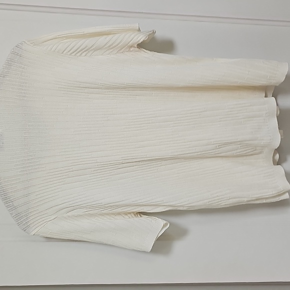 Alfred Dunner Cream Knit Cardigan and Top Set - Picture 8 of 8